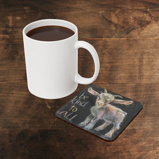 Cruelty-Free Bunny Cork Back Coaster Printify