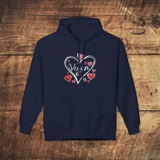 Vegan Hearts Unisex Midweight Softstyle Fleece Hoodie