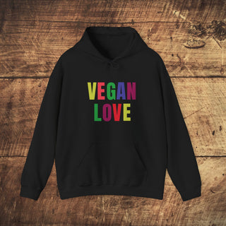 Vegan Love Heavy Blend™ Hooded Sweatshirt Printify