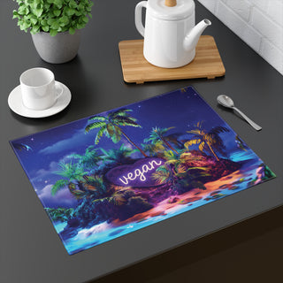 Vegan Island Placemat, 1pc Printify