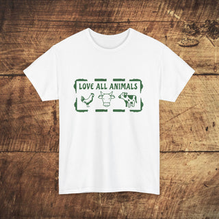 Love All Animals Unisex Heavy Cotton Tee