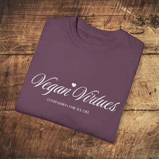 Vegan Virtues Garment-Dyed T-shirt Printify