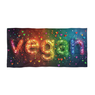 Vegan Beach Towel Printify