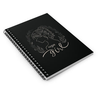 Vegan Girl Spiral Notebook - Ruled Line