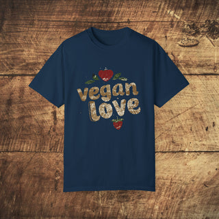 Vegan Love Garment-Dyed T-shirt Printify