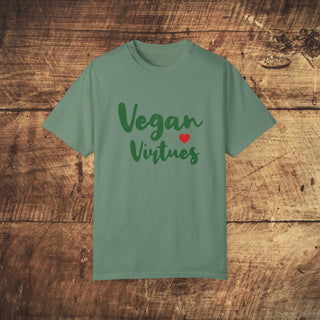 Vegan Virtues Garment-Dyed T-shirt Printify