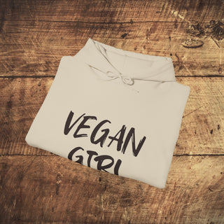 Vegan Girl Heavy Blend™ Hooded Sweatshirt Printify