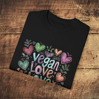 Vegan Love  Garment-Dyed T-shirt Printify