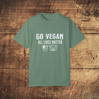 Go Vegan Unisex Garment-Dyed T-shirt