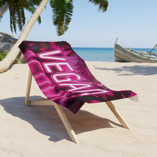 Neon Vegan Beach Towel Printify