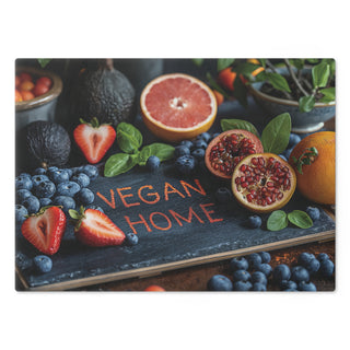 Vegan Home Tempered Glass Cutting Board Printify