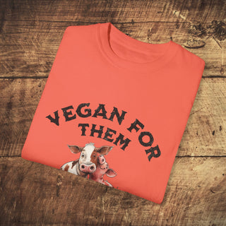 Vegan For Them Garment-Dyed T-shirt Printify