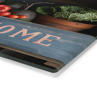 Vegan Home Tempered Glass Cutting Board Printify