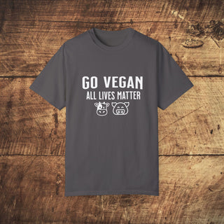 Go Vegan Unisex Garment-Dyed T-shirt