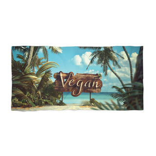 Vegan Island Beach Towel Printify