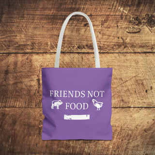 Friends Not Food Tote Bag Printify