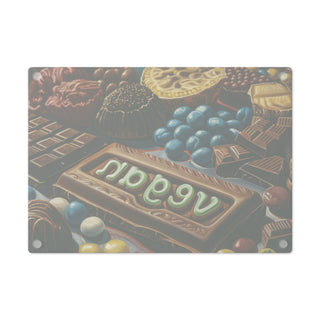 Vegan Chocolate Tempered Glass Cutting Board Printify