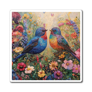 Colorful Birds Magnet Printify