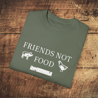 Friends Not Food Garment-Dyed T-shirt Printify