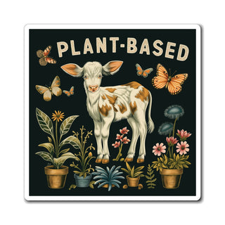 Plant-Based Cow Magnet Printify