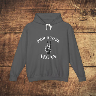 Proud To Be Vegan Unisex Lightweight Hooded Sweatshirt