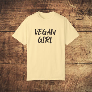 Vegan Girl Garment-Dyed T-shirt Printify