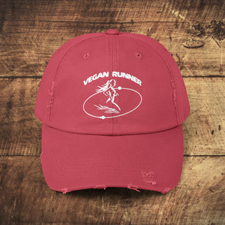 Vegan Runner Unisex Distressed Cap Printify