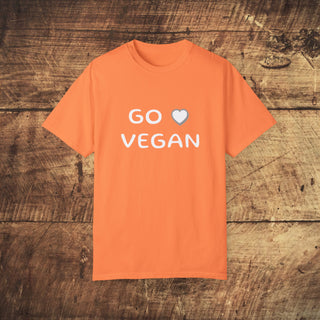 Go Vegan Garment-Dyed T-shirt Printify