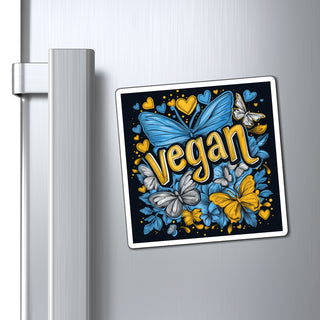 Vegan Butterflies Magnet Printify