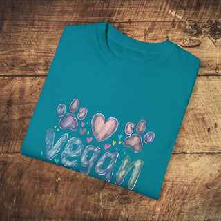 Vegan Love Garment-Dyed T-shirt Printify