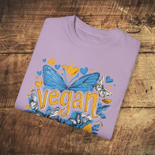 Vegan Butterflies Garment-Dyed T-shirt Printify