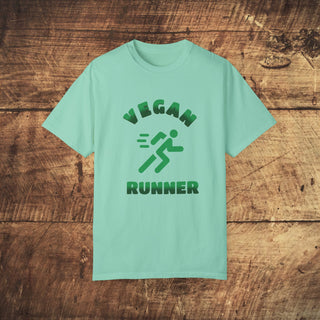 Vegan Runner Garment-Dyed T-shirt Printify