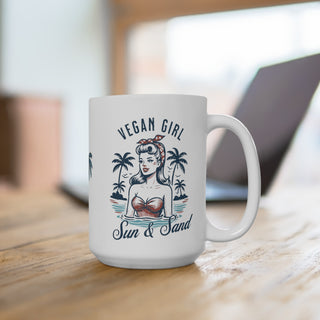 Vegan Girl Coffee Mug 15oz Printify