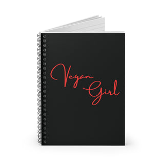 Vegan Girl Spiral Notebook - Ruled Line