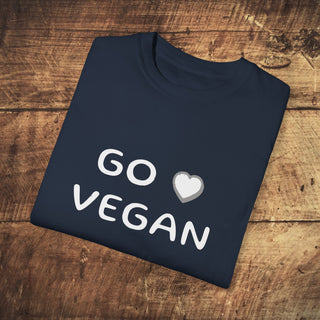 Go Vegan Garment-Dyed T-shirt Printify