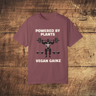 Powered By Plants Garment-Dyed T-shirt Printify