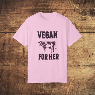 Vegan For Her Garment-Dyed T-shirt Printify