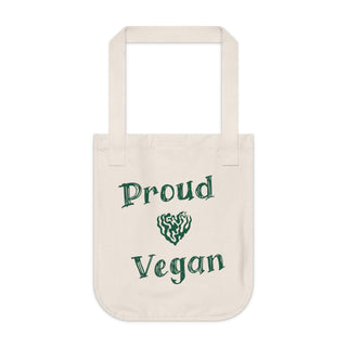 Proud Vegan Organic Canvas Tote Bag