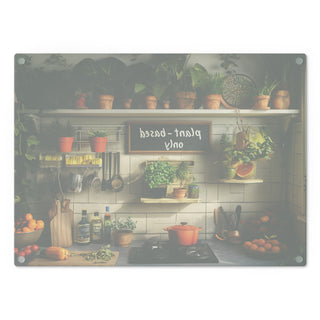 Plant-based Only Tempered Glass Cutting Board Printify