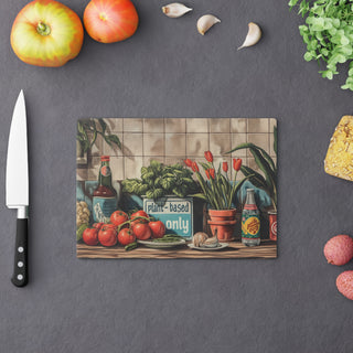 Plant-based Only Tempered Glass Cutting Board Printify