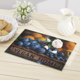 Vegan Home Tempered Glass Cutting Board Printify