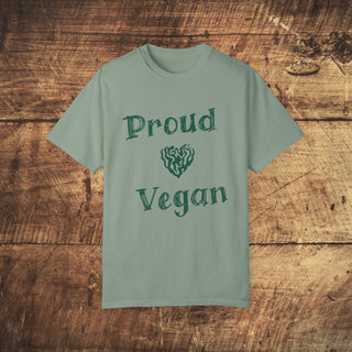 Proud Vegan Garment-Dyed T-shirt Printify