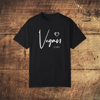 Vegan Girl Garment-Dyed T-shirt Printify