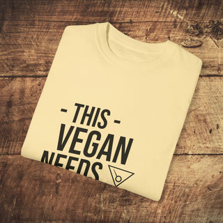 This Vegan Needs A Cocktail Garment-Dyed T-shirt Printify