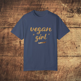 Vegan Girl Garment-Dyed T-shirt Printify