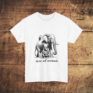 Love All Animals Unisex Heavy Cotton Tee