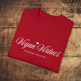 Vegan Virtues Garment-Dyed T-shirt Printify