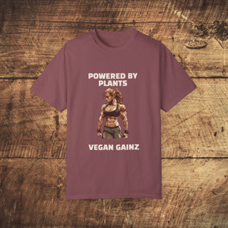 Powered By Plants Garment-Dyed T-shirt Printify