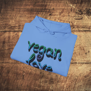 Vegan Love Heavy Blend™ Hooded Sweatshirt Printify