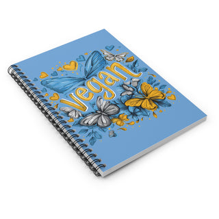 Vegan Butterfly Spiral Notebook - Ruled Line